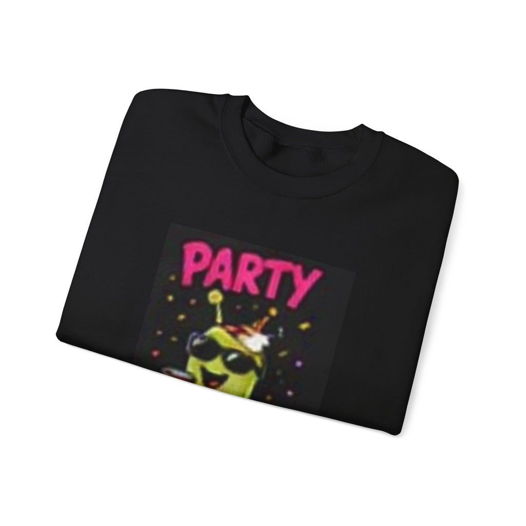 Party Slug Sweatshirt - Funny Slug Character Graphic Crewneck