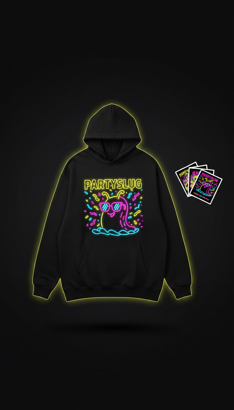 Oversized Neon Graphic Hoodie