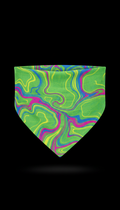 Slime Neon Green Bandana With Slogan Print